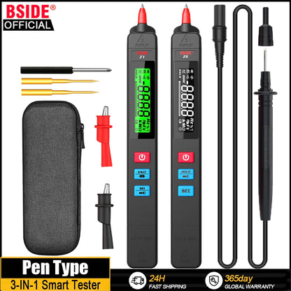 BSIDE Z1 & Z5 Pen Type Digital Multimeter - Auto Range, Smart Tester for AC/DC Voltage, Capacitance, Ohm, NCV & Live Wire Detection