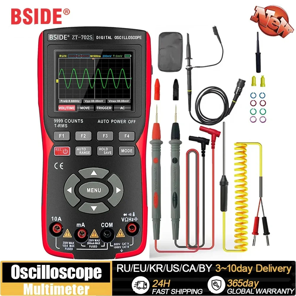 BSIDE ZT702S Handheld Oscilloscope Multimeter for Electricians