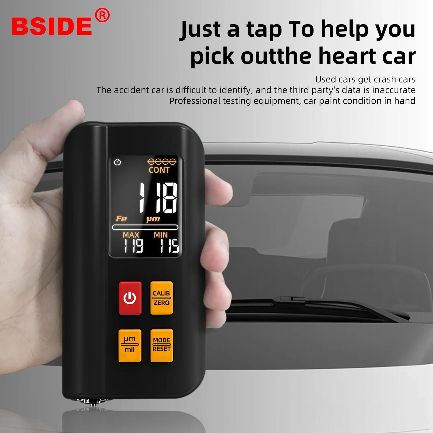 BSIDE T2 Coating Thickness Gauge for FE/NFE Detection