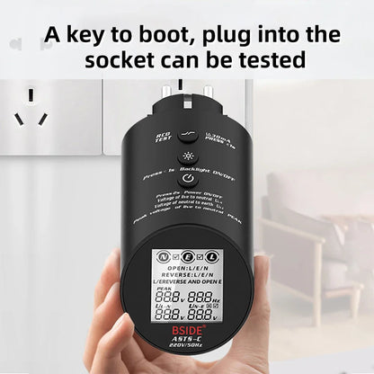 BSIDE ASTS Socket Tester with RCD/GFCI & Wiring Check