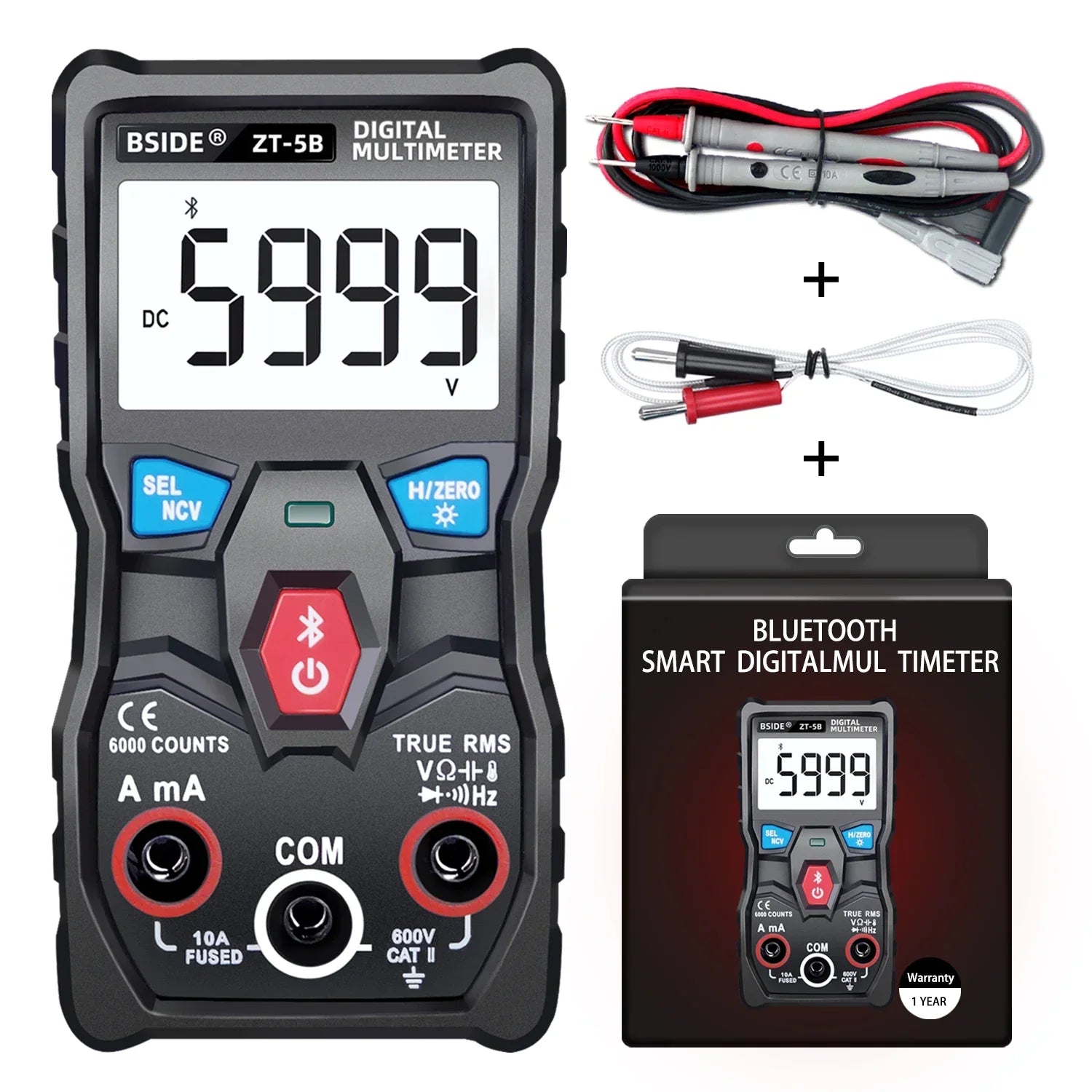 BSIDE ZT-5B Digital Multimeter with Auto Range & Bluetooth