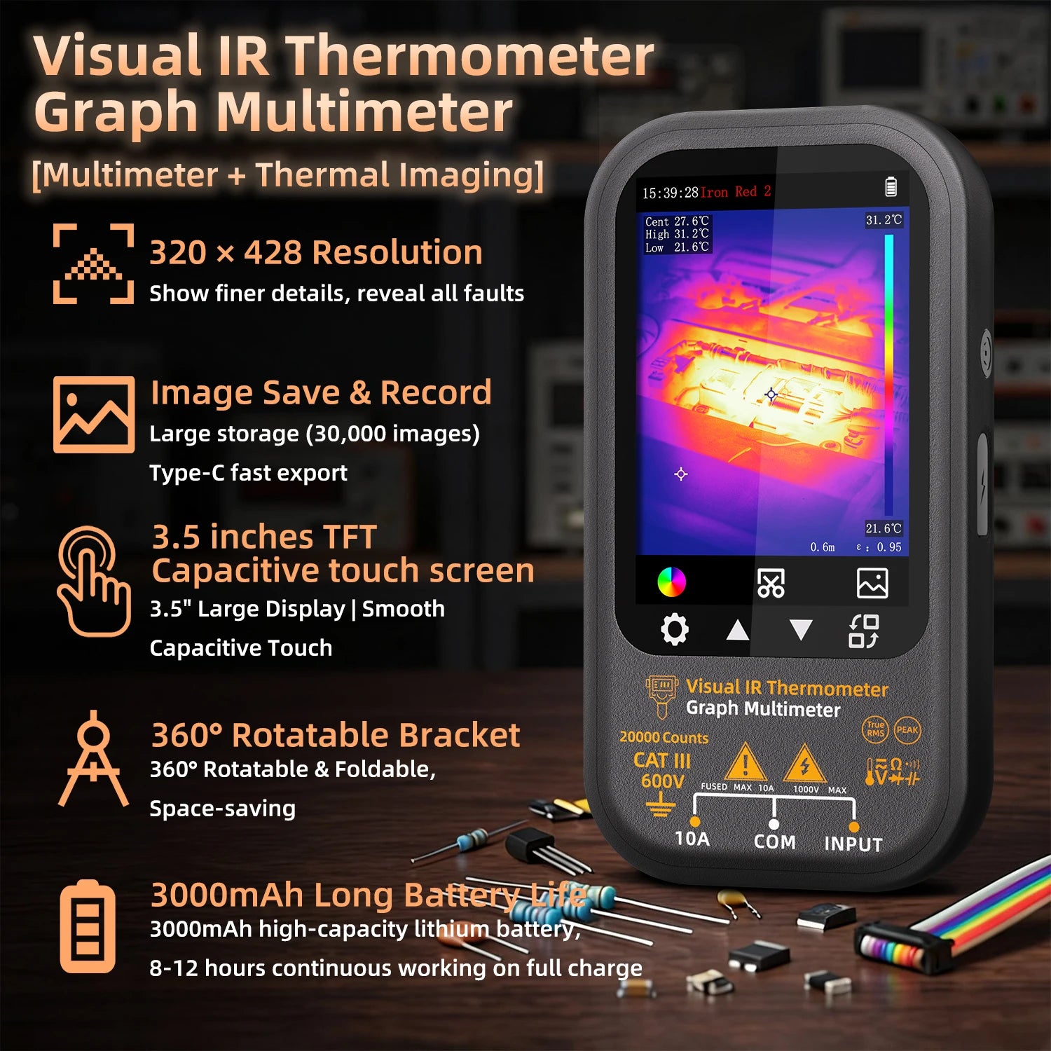 BSIDE SH8 Professional Thermal Multimeter with Macro Lens